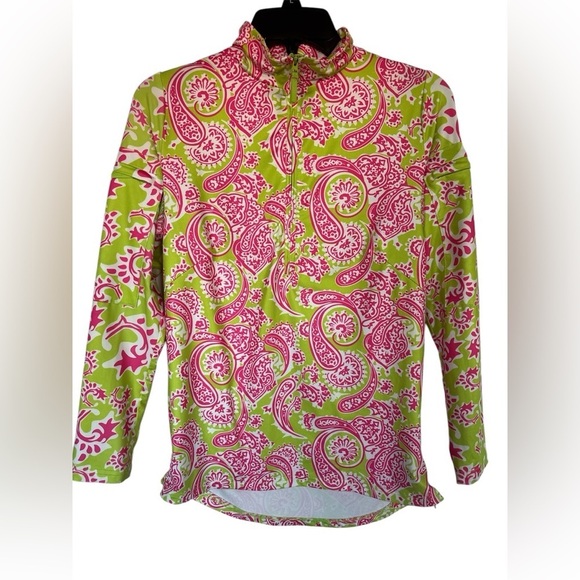 Gretchen Scott Designs Tops - Gretchen Scott Half-Zip Pullover - Indian Summer